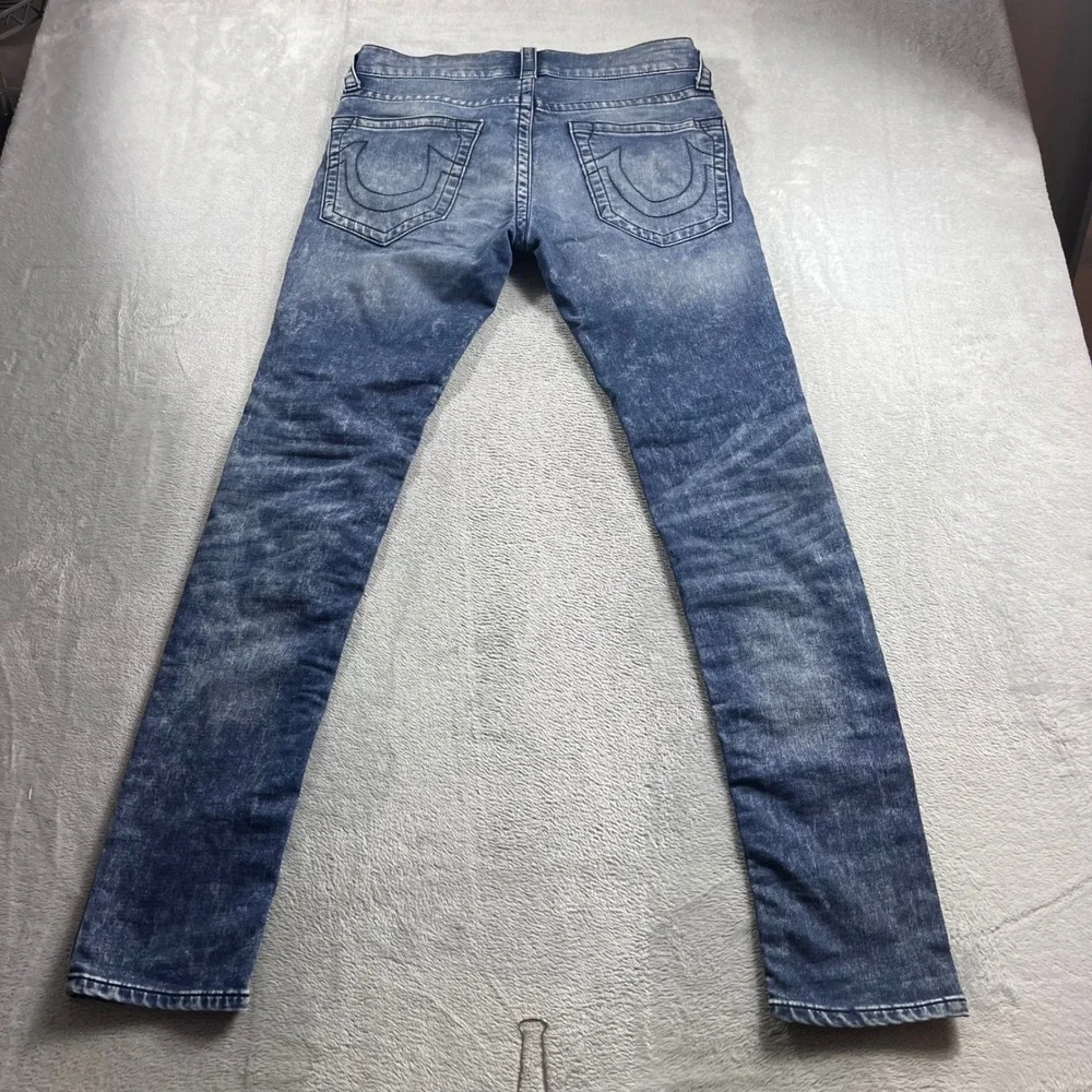 True Religion Rocco Relaxed Skinny Jeans Mens 30 Medium Wash Blue Denim